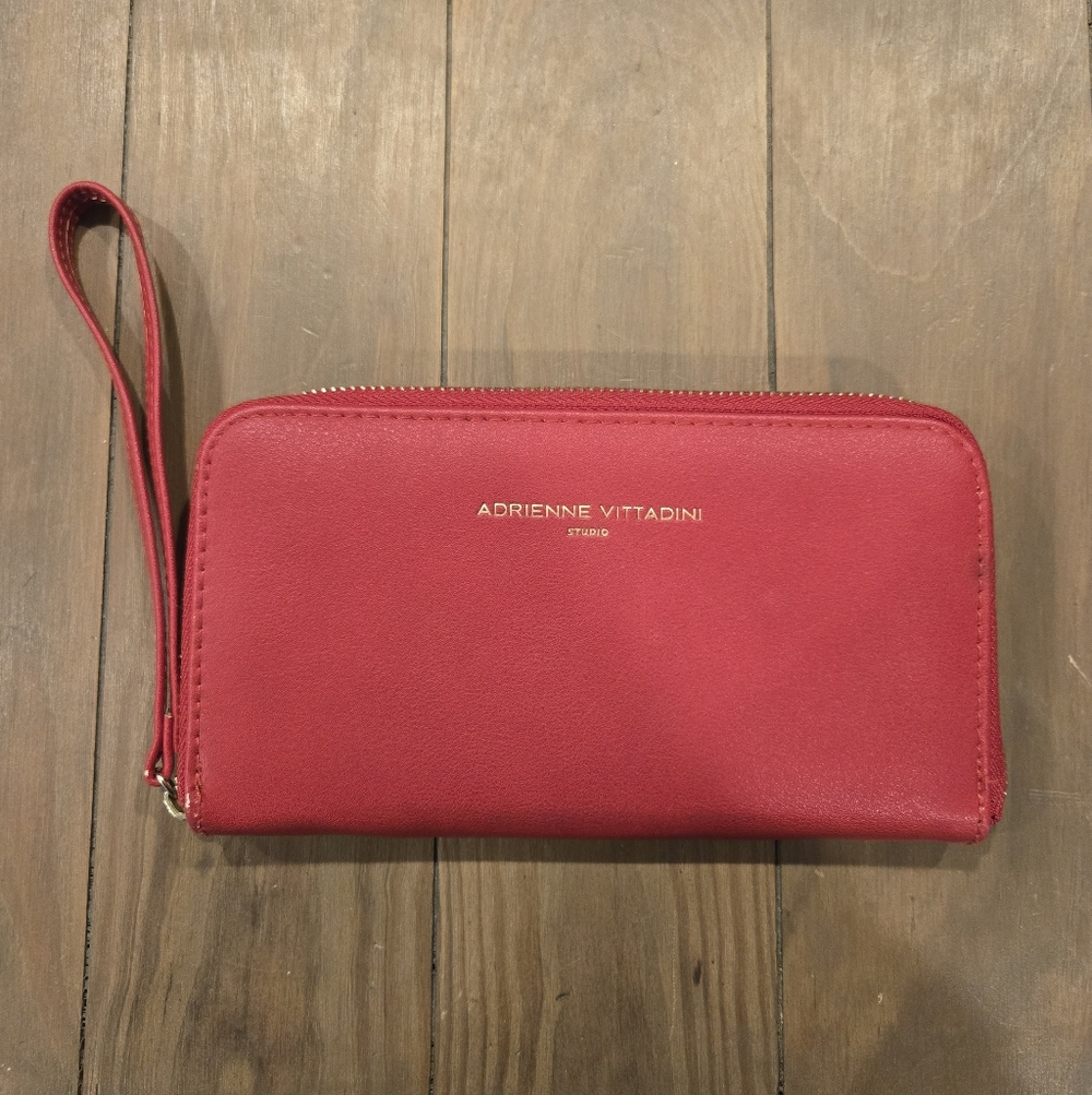 Adrienne Vittadini Red Wristlet Wallet